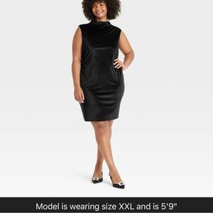 NWT a new day black velvet dress size XL